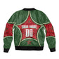 Personalized Morocco Football Atlas Lion Sleeve Zip Bomber Jacket Moroccan Star National Flag