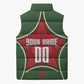 Personalized Morocco Football Atlas Lion Sleeveless Puffer Jacket Moroccan Star National Flag