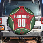 Personalized Morocco Football Atlas Lion Spare Tire Cover Moroccan Star National Flag