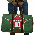 Personalized Morocco Football Atlas Lion Travel Bag Moroccan Star National Flag