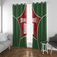 Personalized Morocco Football Atlas Lion Window Curtain Moroccan Star National Flag