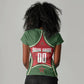 Personalized Morocco Football Atlas Lion Women V-Neck T-Shirt Moroccan Star National Flag