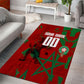 Personalized Morocco Football Area Rug Atlas Lion Grunge Star Mascot