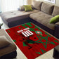 Personalized Morocco Football Area Rug Atlas Lion Grunge Star Mascot