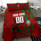 Personalized Morocco Football Bedding Set Atlas Lion Grunge Star Mascot