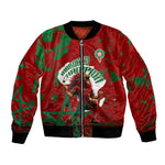 Personalized Morocco Football Bomber Jacket Atlas Lion Grunge Star Mascot