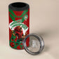 Personalized Morocco Football 4 in 1 Can Cooler Tumbler Atlas Lion Grunge Star Mascot