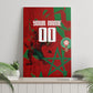 Personalized Morocco Football Canvas Wall Art Atlas Lion Grunge Star Mascot
