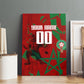 Personalized Morocco Football Canvas Wall Art Atlas Lion Grunge Star Mascot
