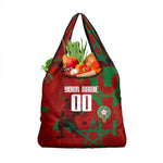 Personalized Morocco Football Grocery Bag Atlas Lion Grunge Star Mascot