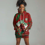 Personalized Morocco Football Hoodie Dress Atlas Lion Grunge Star Mascot