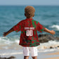 Personalized Morocco Football Kid Hawaiian Shirt Atlas Lion Grunge Star Mascot