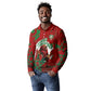 Personalized Morocco Football Long Sleeve Polo Shirt Atlas Lion Grunge Star Mascot