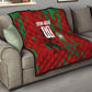 Personalized Morocco Football Quilt Atlas Lion Grunge Star Mascot