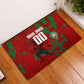 Personalized Morocco Football Rubber Doormat Atlas Lion Grunge Star Mascot