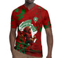 Personalized Morocco Football Rugby Jersey Atlas Lion Grunge Star Mascot