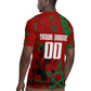 Personalized Morocco Football Rugby Jersey Atlas Lion Grunge Star Mascot