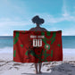 Personalized Morocco Football Sarong Atlas Lion Grunge Star Mascot