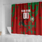 Personalized Morocco Football Shower Curtain Atlas Lion Grunge Star Mascot