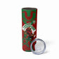 Personalized Morocco Football Skinny Tumbler Atlas Lion Grunge Star Mascot