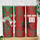 Personalized Morocco Football Skinny Tumbler Atlas Lion Grunge Star Mascot