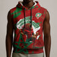 Personalized Morocco Football Sleeveless Hoodie Atlas Lion Grunge Star Mascot