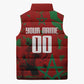 Personalized Morocco Football Sleeveless Puffer Jacket Atlas Lion Grunge Star Mascot