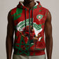 Personalized Morocco Football Sleeveless Zip Hoodie Atlas Lion Grunge Star Mascot
