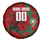 Personalized Morocco Football Spare Tire Cover Atlas Lion Grunge Star Mascot