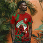 Personalized Morocco Football T shirt Atlas Lion Grunge Star Mascot