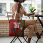 Personalized Morocco Football Tote Bag Atlas Lion Grunge Star Mascot