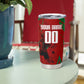 Personalized Morocco Football Tumbler Cup Atlas Lion Grunge Star Mascot