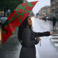 Personalized Morocco Football Umbrella Atlas Lion Grunge Star Mascot