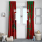 Personalized Morocco Football Window Curtain Atlas Lion Grunge Star Mascot