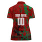 Personalized Morocco Football Women Polo Shirt Atlas Lion Grunge Star Mascot