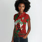 Personalized Morocco Football Women Polo Shirt Atlas Lion Grunge Star Mascot