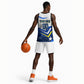 Personalized Curacao Football Marlin Mascot Basketball Jersey Caribbean Flag Colors Geometric Blue