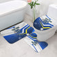 Personalized Curacao Football Marlin Mascot Bathroom Set Caribbean Flag Colors Geometric Blue