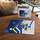 Personalized Curacao Football Marlin Mascot Puzzle Caribbean Flag Colors Geometric Blue