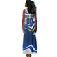 Personalized Curacao Football Marlin Mascot Tank Maxi Dress Caribbean Flag Colors Geometric Blue