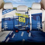 Personalized Curacao Football Back Car Seat Cover Marlin Mascot Blue National Flag Accents