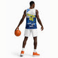 Personalized Curacao Football Basketball Jersey Marlin Mascot Blue National Flag Accents