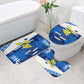 Personalized Curacao Football Bathroom Set Marlin Mascot Blue National Flag Accents