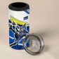 Personalized Curacao Football 4 in 1 Can Cooler Tumbler Marlin Mascot Blue National Flag Accents