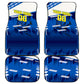 Personalized Curacao Football Car Mats Marlin Mascot Blue National Flag Accents