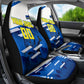 Personalized Curacao Football Car Seat Cover Marlin Mascot Blue National Flag Accents