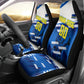 Personalized Curacao Football Car Seat Cover Marlin Mascot Blue National Flag Accents