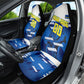 Personalized Curacao Football Car Seat Cover Marlin Mascot Blue National Flag Accents