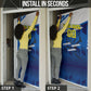 Personalized Curacao Football Door Cover Marlin Mascot Blue National Flag Accents