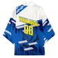 Personalized Curacao Football Kimono Marlin Mascot Blue National Flag Accents